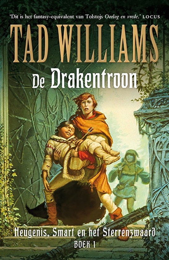 De Drakentroon: twee jongens en een meisje in een fantasywereld.