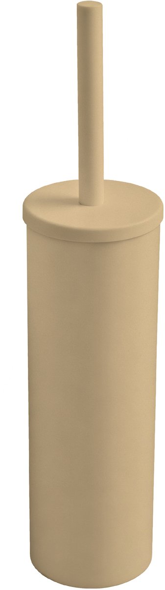 VDN Stainless Toiletborstel met houder - Toiletborstelhouder - Beige - Wc borstel met houder - RVS - Vrijstaand