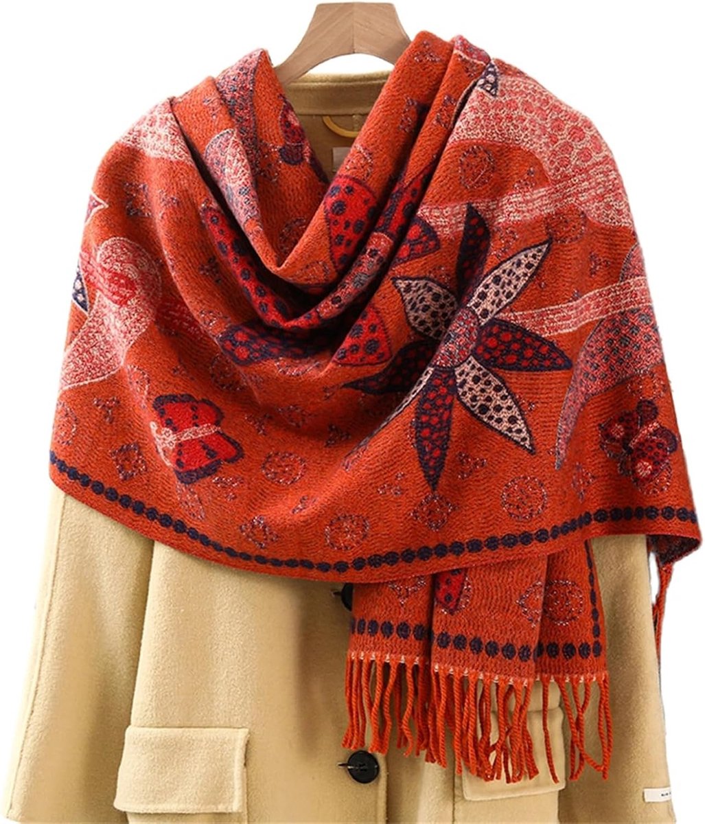 Shawl wraps Scarf Shawl Imitation Cashmere Scarf Women Winter Versatile Jacquard Scarf