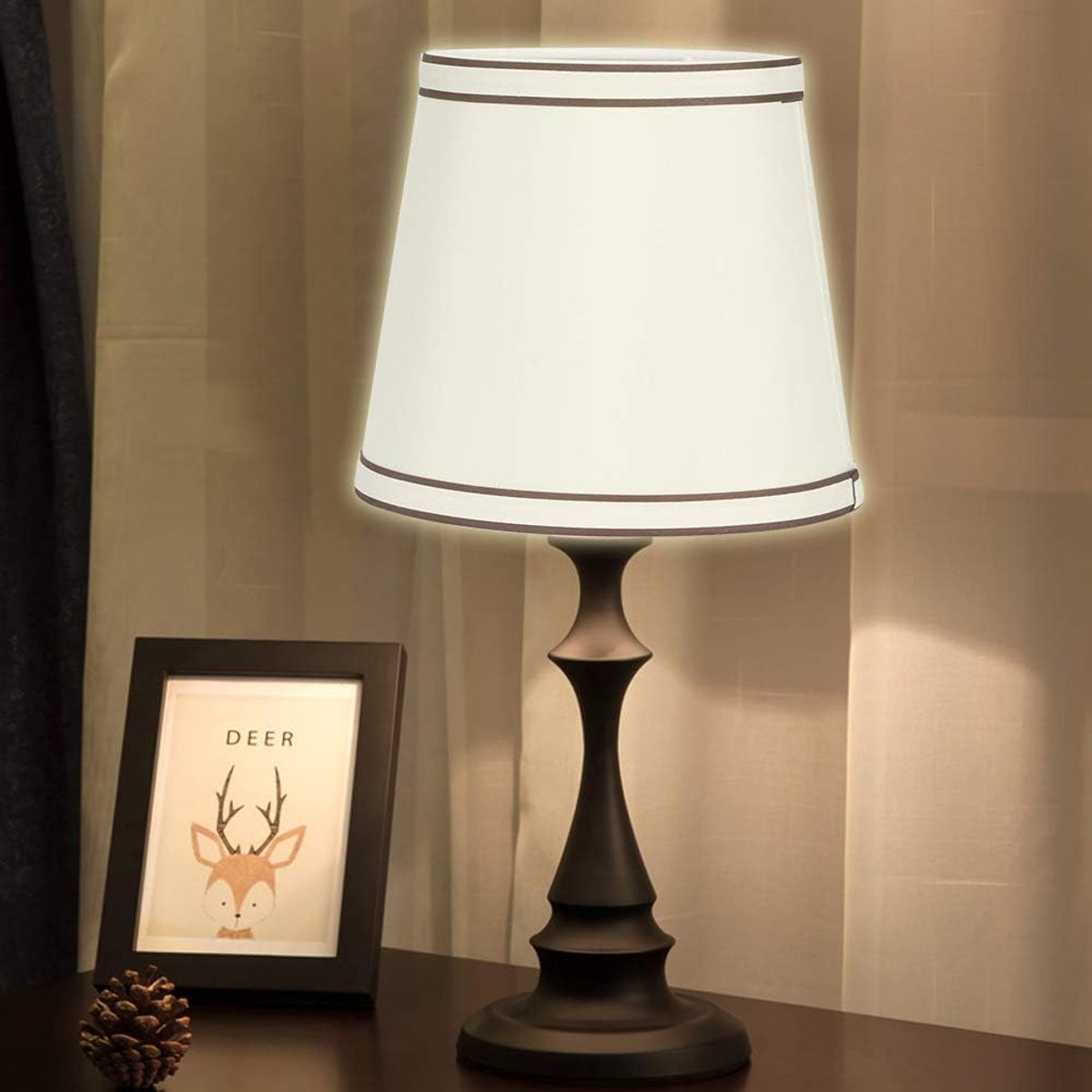 Beige Stoffen Lampenkap Taps Toelopend Deksel, Klassieke Stijl voor Kroonluchter, Wandlamp, Verschillende Lampen met Accessoire