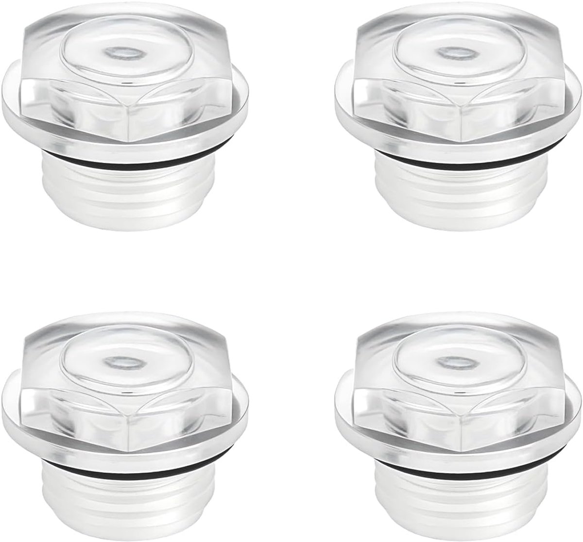 4 Pack Olie Niveau Zicht Glas M16x1.5 Draad Voor Olie Tanks Versnellingsbakken Pompen Compressoren