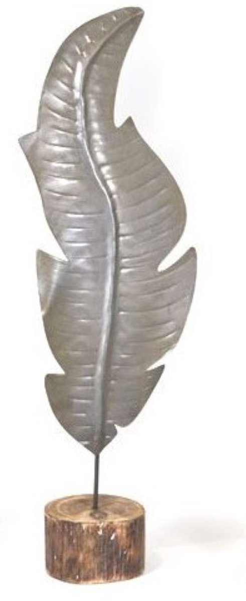 Woodart - Metalen veer op houten voet - maat M - 58x17 cm - metaal