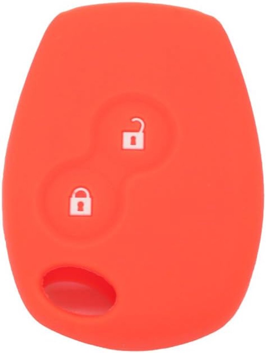 Beschermhoes voor autosleutel met twee knoppen, van silicone, voor Renault Dacia, CV4350 oranje
