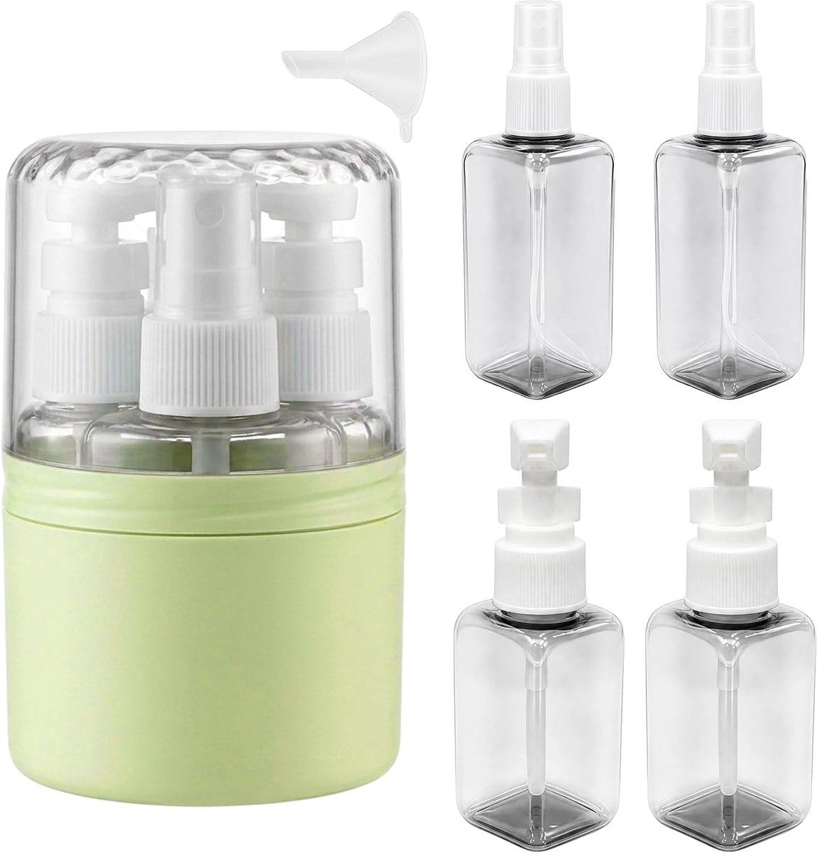 4-in-1 navulbare reisfles, 50 ml