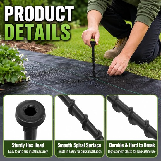 12 stuks aardschroeven voor robotmaaier, compatibel met Husqvarna Automower 105, 305, 308, 13,7 cm, grondankers, fundament, laadstation, accessoires, stabiele bevestiging voor een veilige grip — afbeelding 2