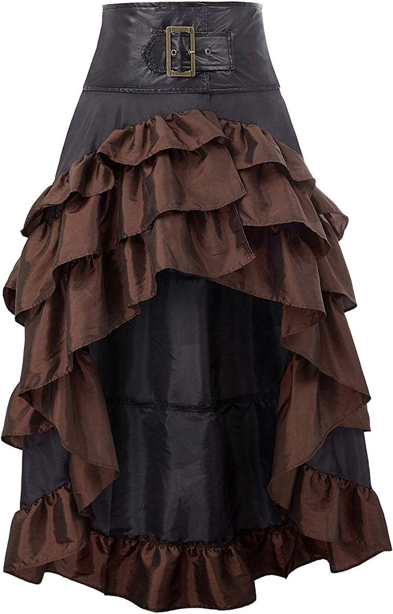 Steampunk Gothic zwart kant rok lange rok