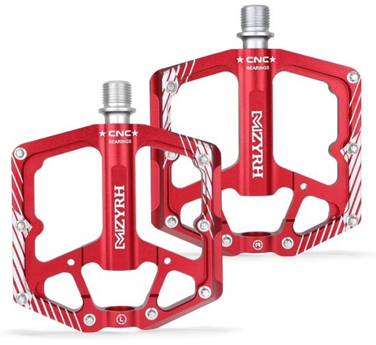 Racefiets en mountainbike pedalen - Aluminiumlegering 9/16 inch platte pedalen met 3 lagers voor een betere fietservaring