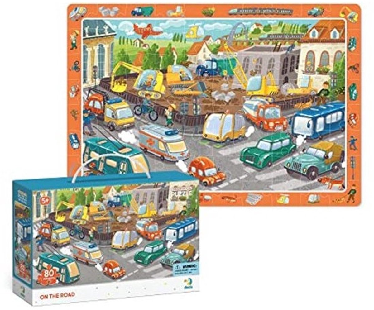 Educatieve Puzzel On The Road voor Kinderen - 80 Stukken