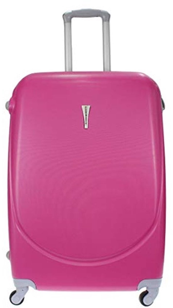 Lichtgewicht 3-delig Kofferset met 4 Wielen en Combinatieslot - Fuchsia
