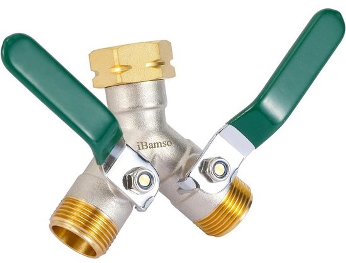 Tuinslangsplitter - Groen - 1/2 inch en 3/4 inch - Vorstbestendige Slangadapter - Voor Thuis en Tuin