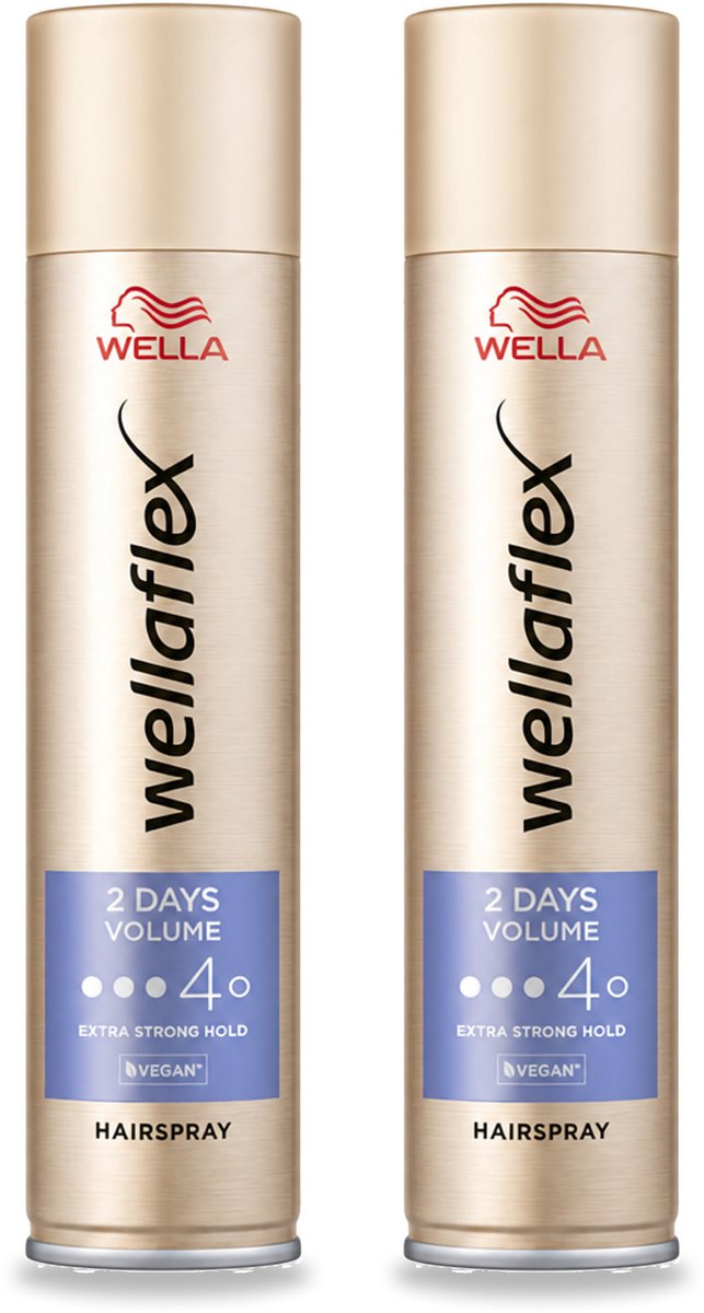 2 x Wella – Flex 2 Days Volume – Haarspray Extra Strong – 400 ml - Voordeelverpakking - 2 stuks