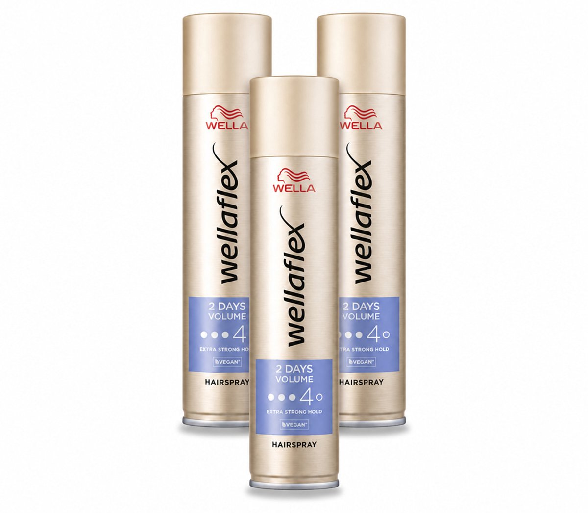3 x Wella – Flex 2 Days Volume – Haarspray Extra Strong – 400 ml - Voordeelverpakking - 3 stuks