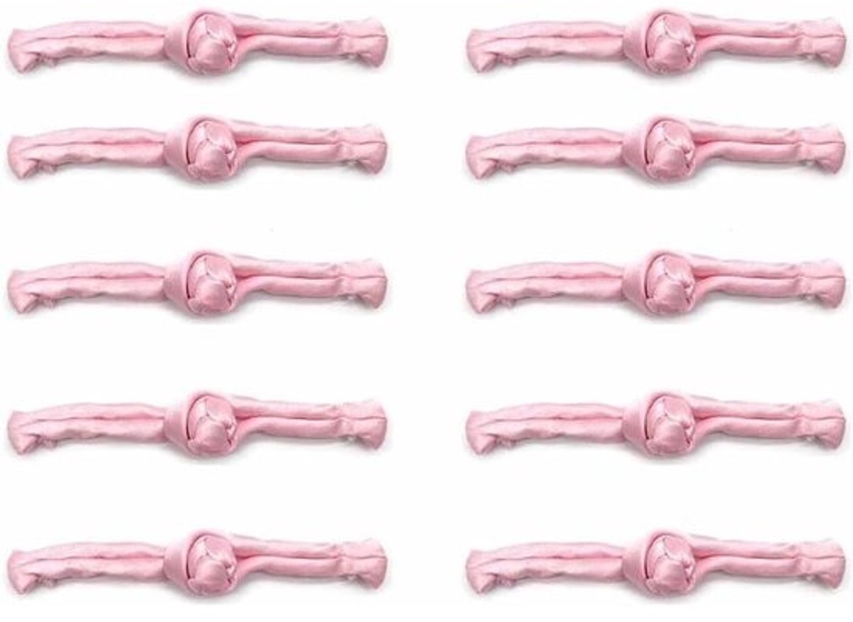 Handgemaakte Chinese sluitknopen - 10 paar frog buttons - Voor kleding, cheongsam en taiji-kostuums - Roze, voor naaiwerk