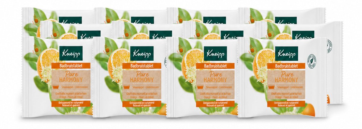 12 x Kneipp - Badbruistablet - Oranje lindebloesem - Voordeelverpakking - 12 stuks