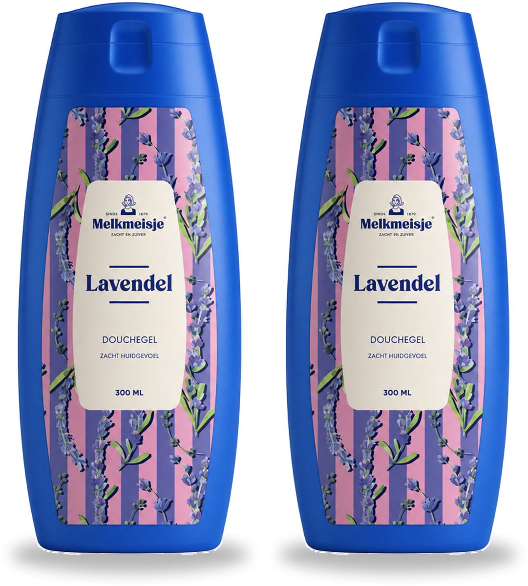 2 x Melkmeisje – Douchegel – Lavendel – Zacht Huidgevoel – 300 ml - Voordeelverpakking - 2 stuks