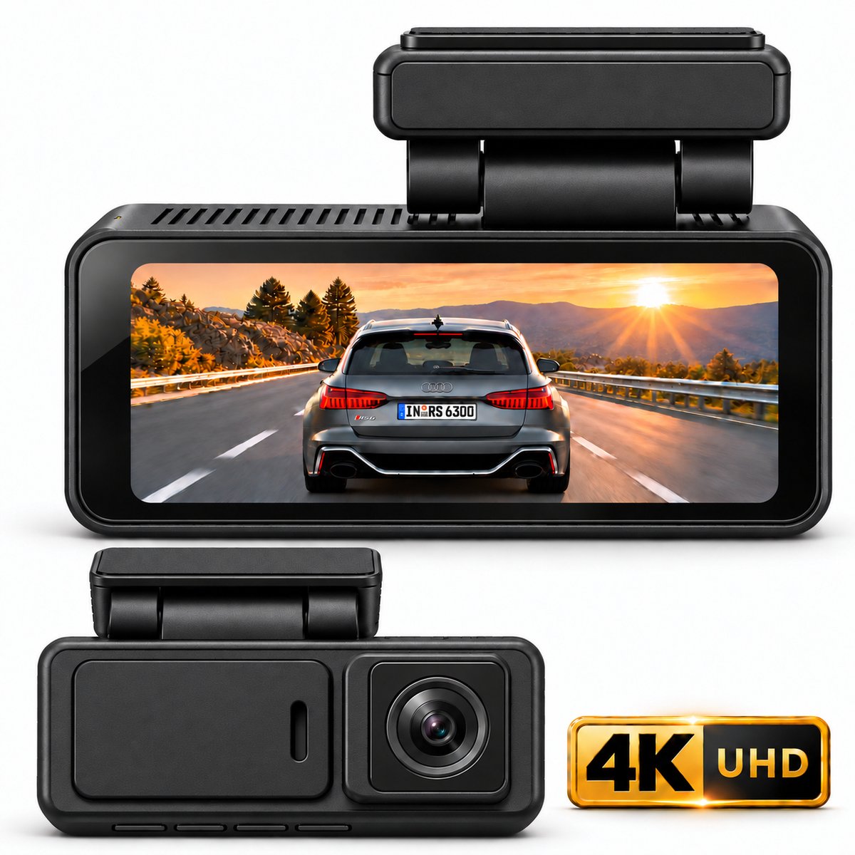 Nexeli NX-DC-8 Mini Dashcam – 64GB – 4K Ultra HD – WiFi – G-Sensor – Loop Recording – 3,2 Inch IPS Scherm – Dashcam voor Auto – Auto Camera