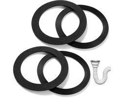 Afdichtingsring, Vervangende Gootsteenafvoeraccessoires Afdichtingsring, Lyeteung 4 Stuks 114mm Gootsteen