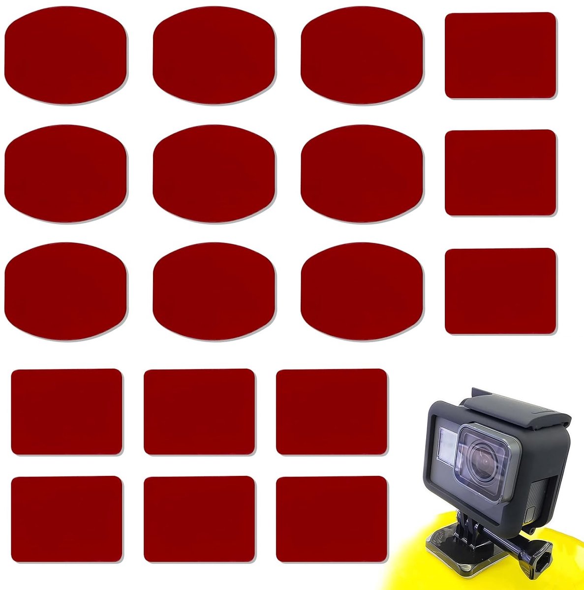 18 Stuks Acryl Zelfklevende Montage Pads, Zwart Zelfklevende Pads Dubbelzijdige, Waterdicht Super Viskeus Dubbelzijdige Schuim Pad, voor Muren Afbeelding Kantoor