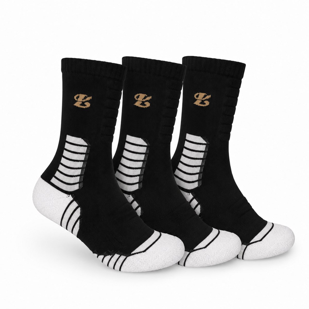 LA BUB Padel Sokken Wit – Comfortabele Sportsokken – Versterkte Hiel & Teen – 39-42 - 3-Pack