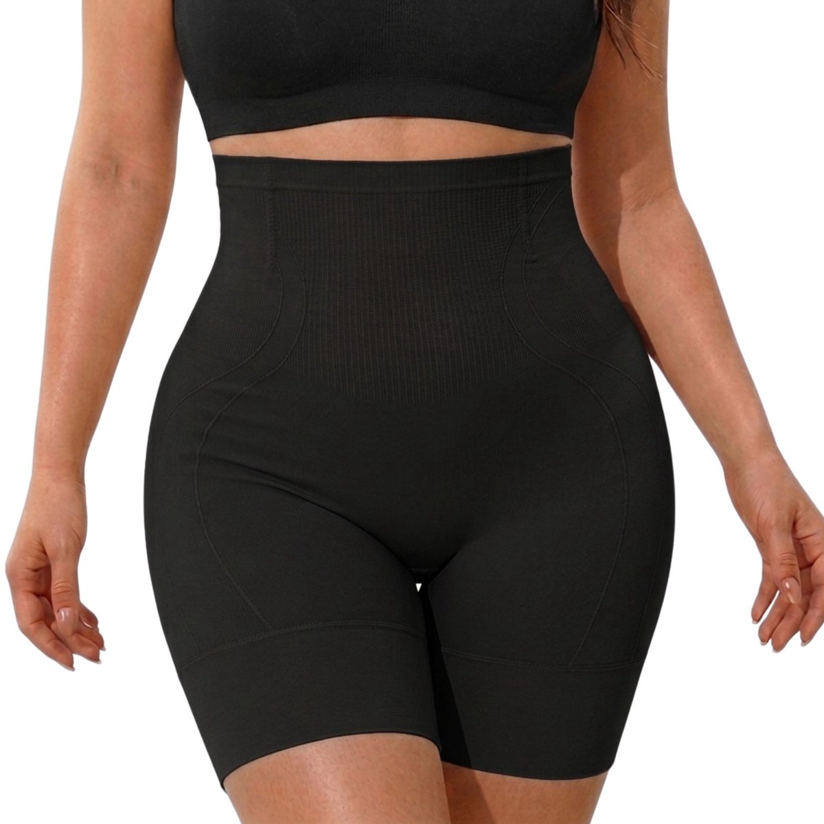 Corrigerende High Waist Shaper Short - Zwart - Shapetape - Corrigerende High Waist Short Dames - Naadloos Corrigerend Ondergoed - Corrigerende Boxershort - Hoge Taille - Liftende Shaper Short - Shapewear Dames
