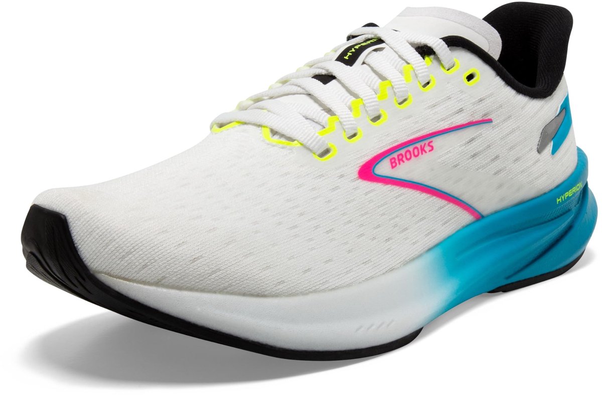 Brooks Hyperion D - Hardloopschoen - Wit/Blauw/Roze - 46.5