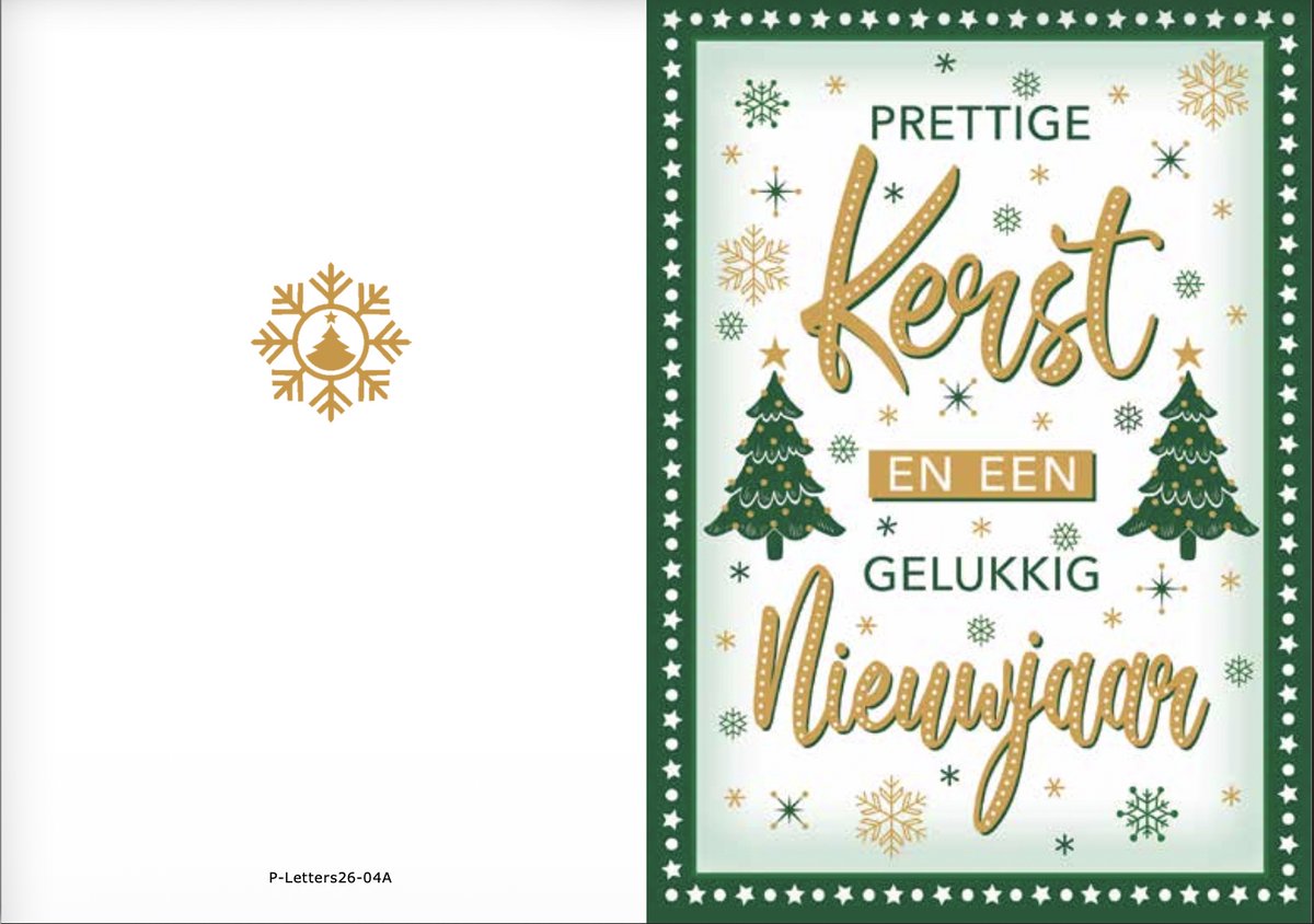 Kerstkaarten box Letters Christmas 3