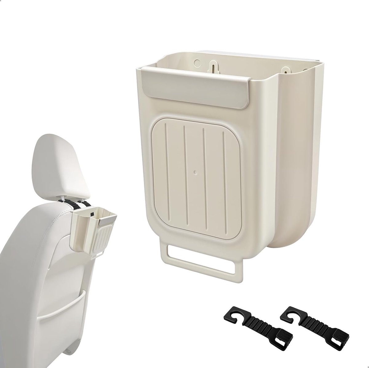 Vuilnisemmer, wandmontage, kleine vuilnisbak, asbak, auto, keukenafvalemmer, opvouwbaar, mini, afvalemmer, auto, interieur, accessoires voor auto, keuken, camping, 6 l