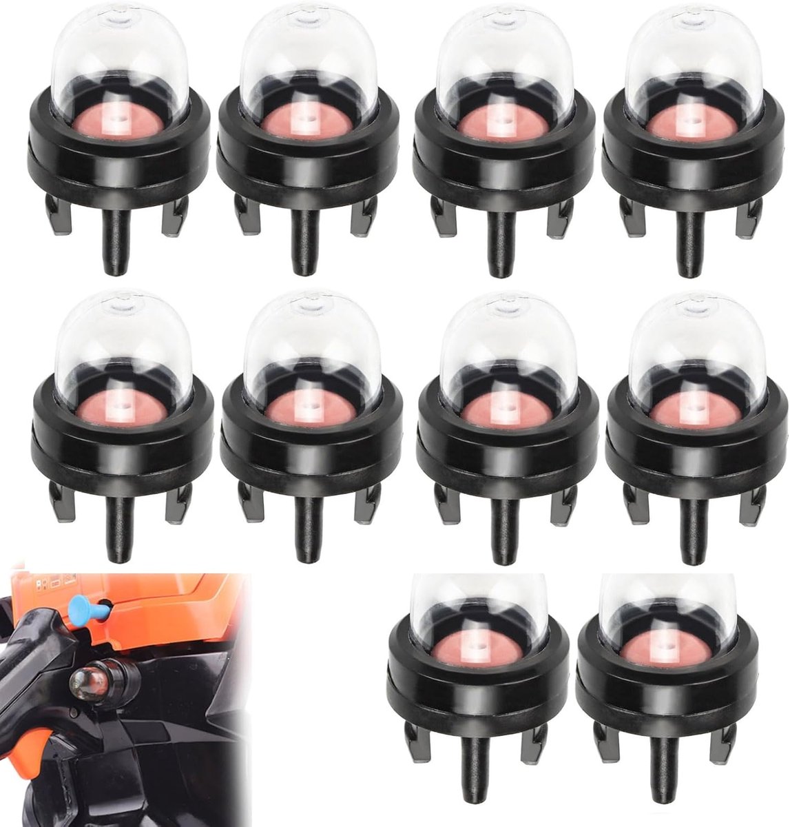 10 stuks carburateur primer pomp brandstofpomp, snap-in primer bulb pomp, primer pomp voor kettingzagen blazer trimmer carburateur bosmaaier