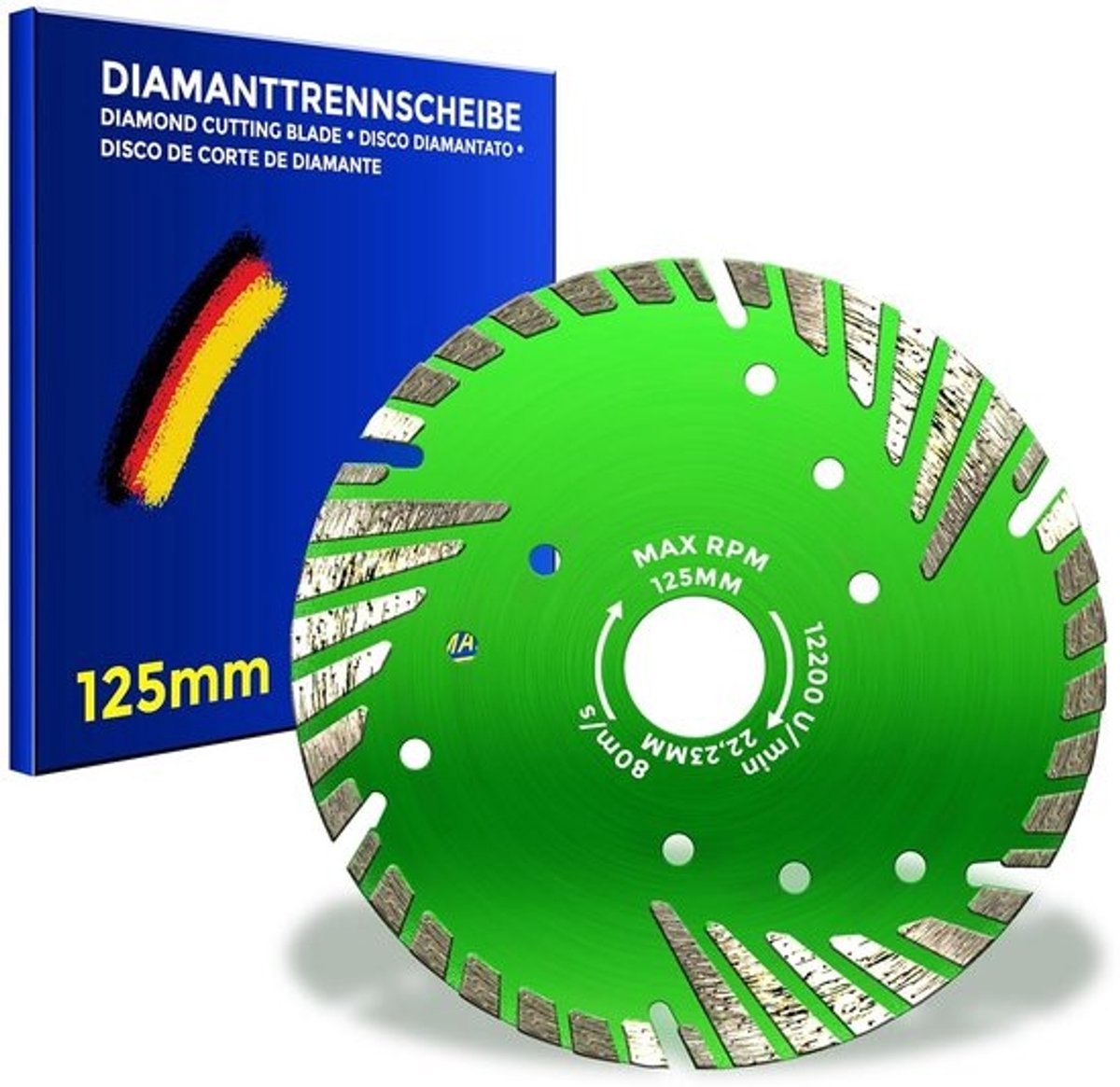 Diamantslijpschijf 125 mm - Veelzijdige slijpschijf voor Beton, Graniet, Marmer en Dakpannen