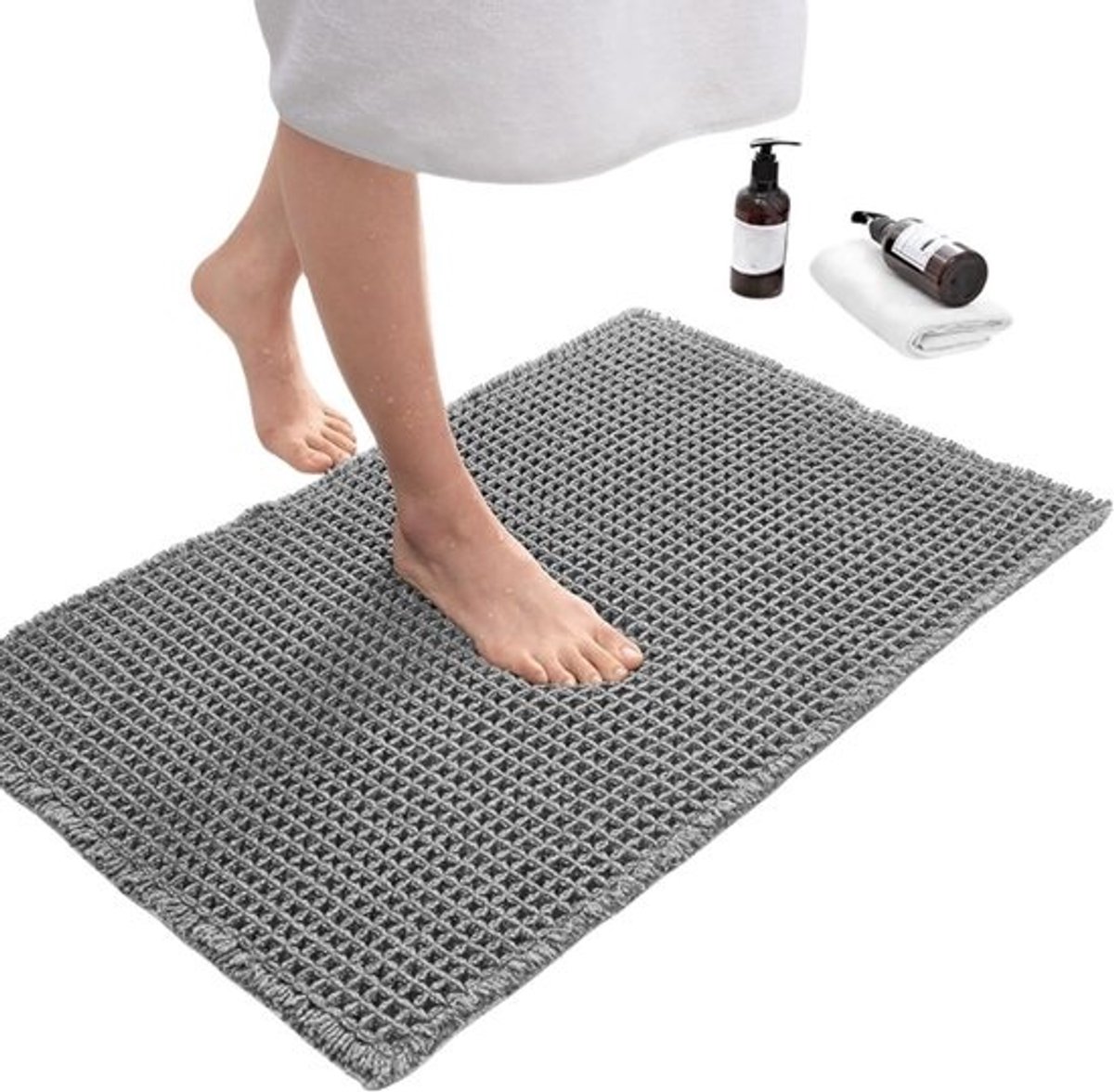 Antislip wasbare badmat in bohemien-stijl - 43-46 cm x 60-77 cm, 4 kleuren
