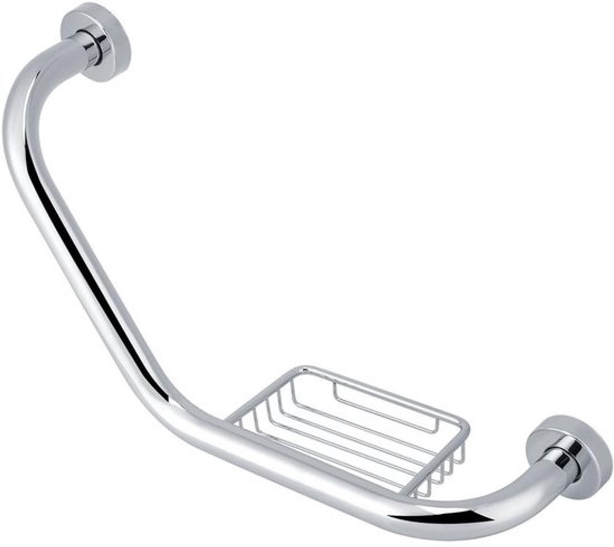 Veilige RVS badkuiphandgreep met zeephouder - antislip badbar voor extra steun en stabiliteit