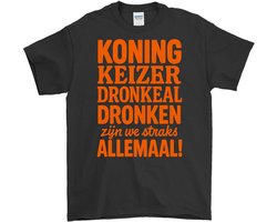 Koning Shirt – Koning Keizer Admiraal Dronken zijn we straks – Feest Outfit – Unisex T-Shirt voor Dames & Heren – Leuk Cadeau