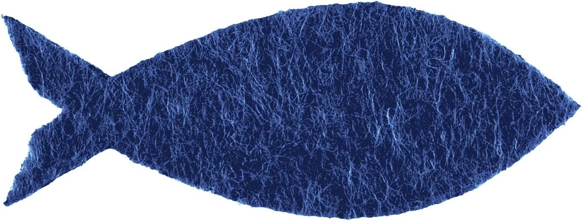 Knutsel-News strooidecoratie 60 x vis 45 mm (vilt, blauw gemêleerd), blauw, 4,5 cm