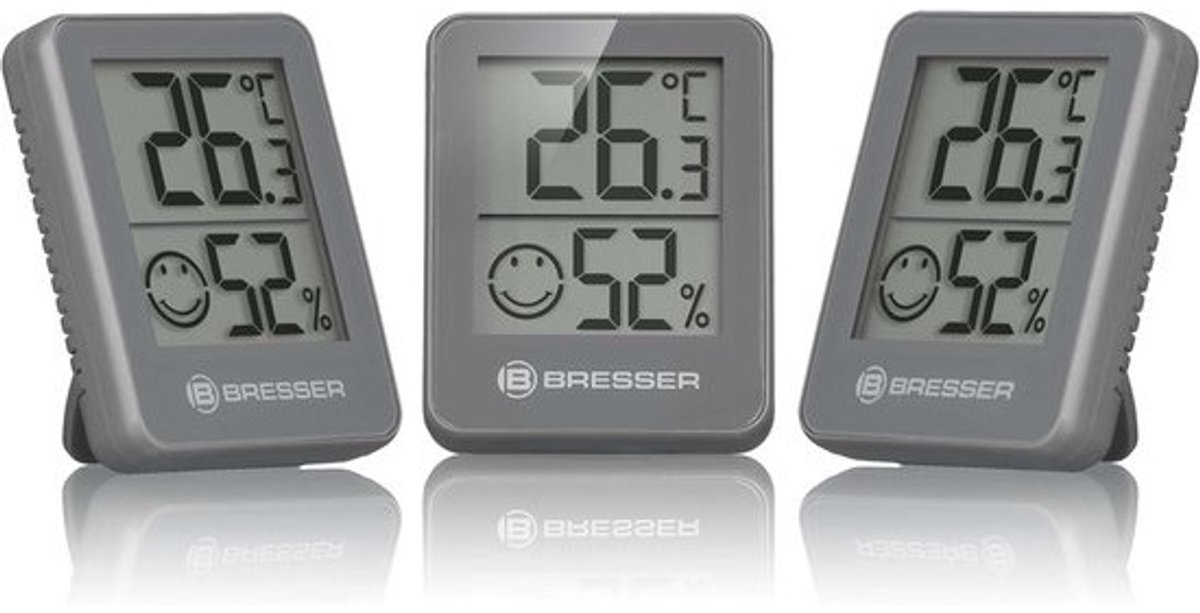 Thermometer en Hygrometer Set - Binnenklimaat Indicator voor Wandmontage en Neerzetten - 3-delige Set