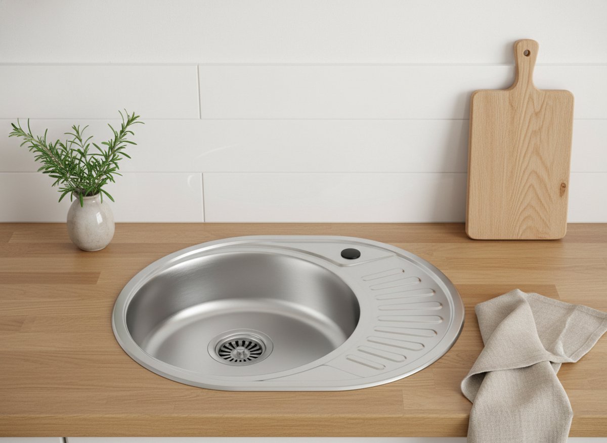 FAIZEE HOME RVS Spoelbak Keuken – Inbouwspoelbak Zilver – Diverse Maten en Modellen 57×45 cm Zonder kraan