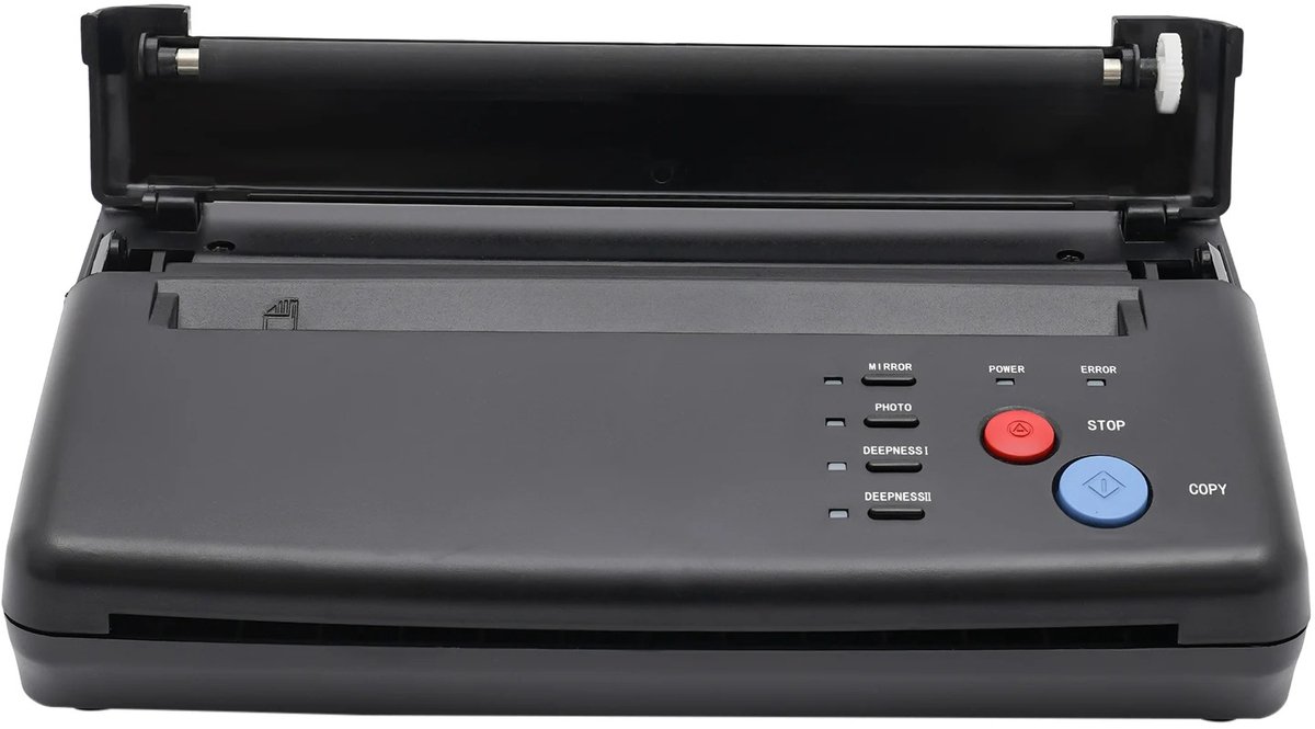 G&G thermische printer - Printer zonder inkt - Tattoo printer - Stencil - A4 - 8 dots p/mm - 7,7 lijnen p/mm - 5 tot 35° - Zwart