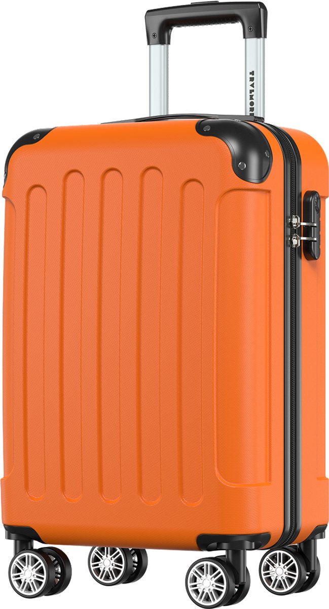 TRVLMORE Handbagage Koffer - 38L - Cijferslot - Lichtgewicht - Trolley - 54x34x20cm - Past binnen 55x40x20 cm - Oranje