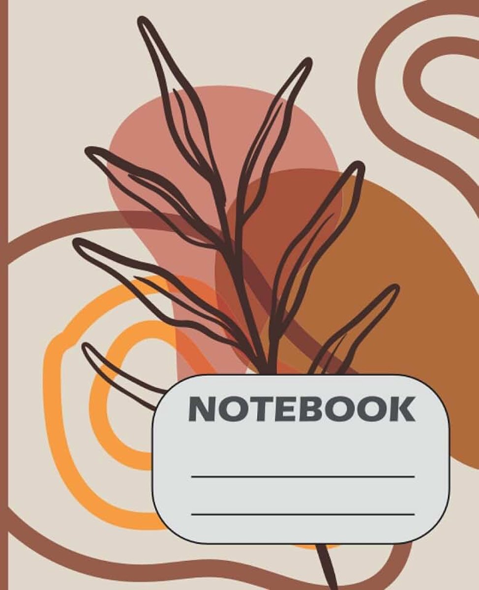 Composition notebook modern abstract: College Ruled : Cute Boho Aesthetic : for woman, men, boys, girls Design 7: boho composition notebook ... college students, Boho Composition Note Book