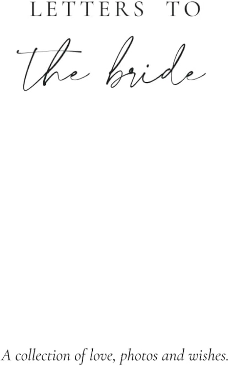 Bride – Erinnerungsbuch, Perfektes Geschenk für die Braut zur Hochzeit oder zum JGA: Platz für 20 persönliche Briefe und Seiten zum Selbstgestalten mit Platz für Fotos