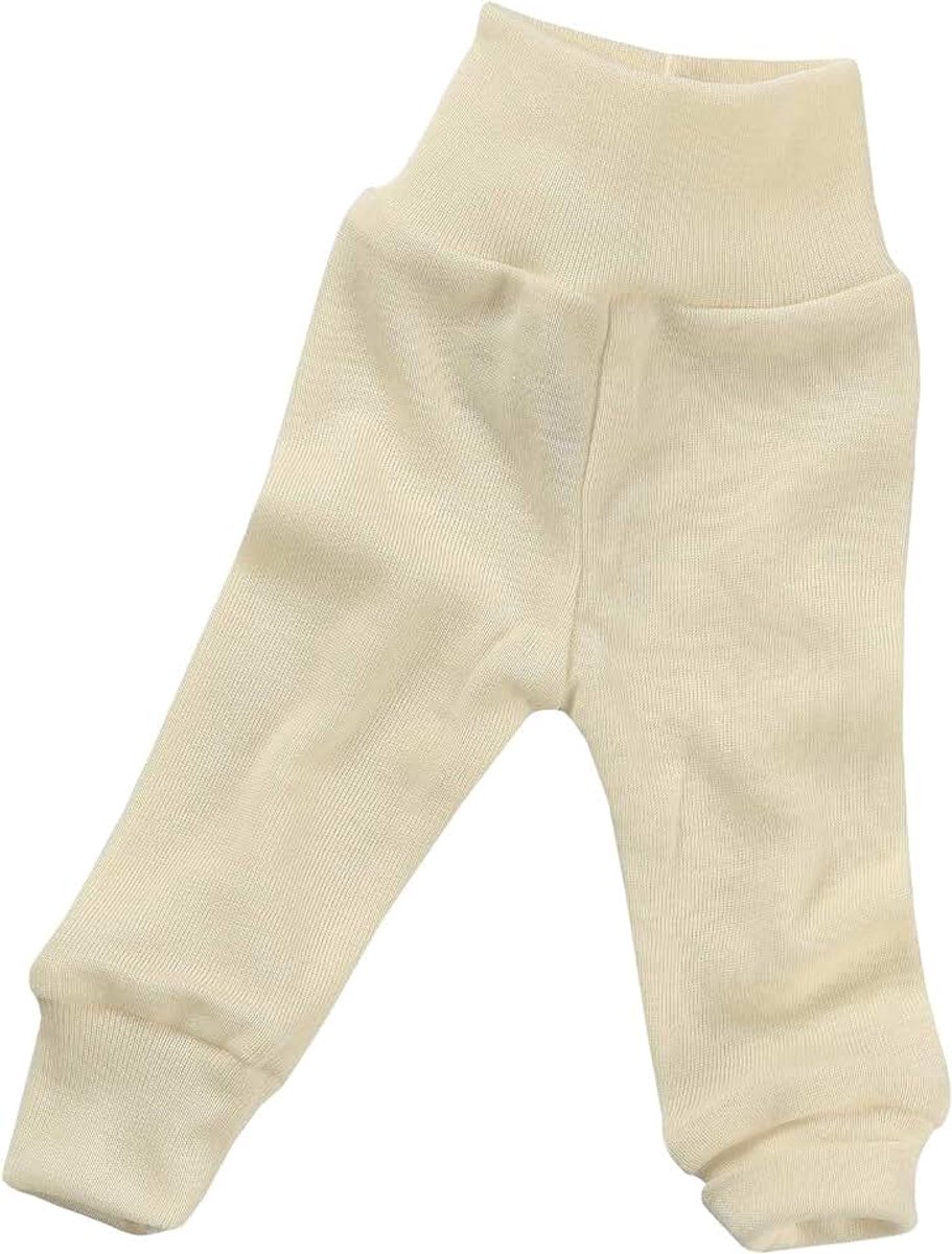 Natuur: Wol-Zijdemix Navelband Broek voor Premature Baby, Unisex, 0-3 Maanden, 12 Maanden, Normaal, Lage Taille Pull On, Wol/70%, Zijde / 30%, naturel, 44