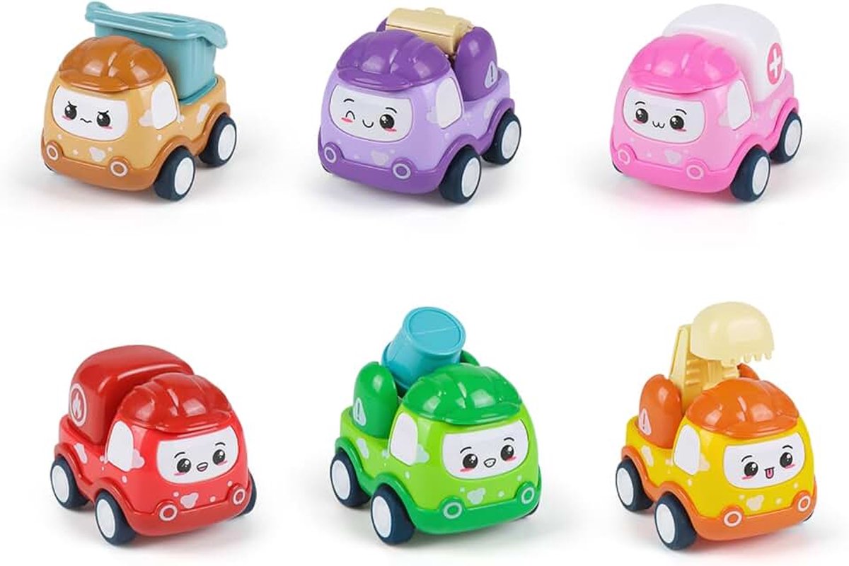 Speelgoed voor jongens van 1 jaar, 4 stuks, speelgoed, wrijving, voertuigen, cartoon, auto, push and go, baby, vroeg onderwijs, cadeau voor kinderen, 2, 3, 4 jaar