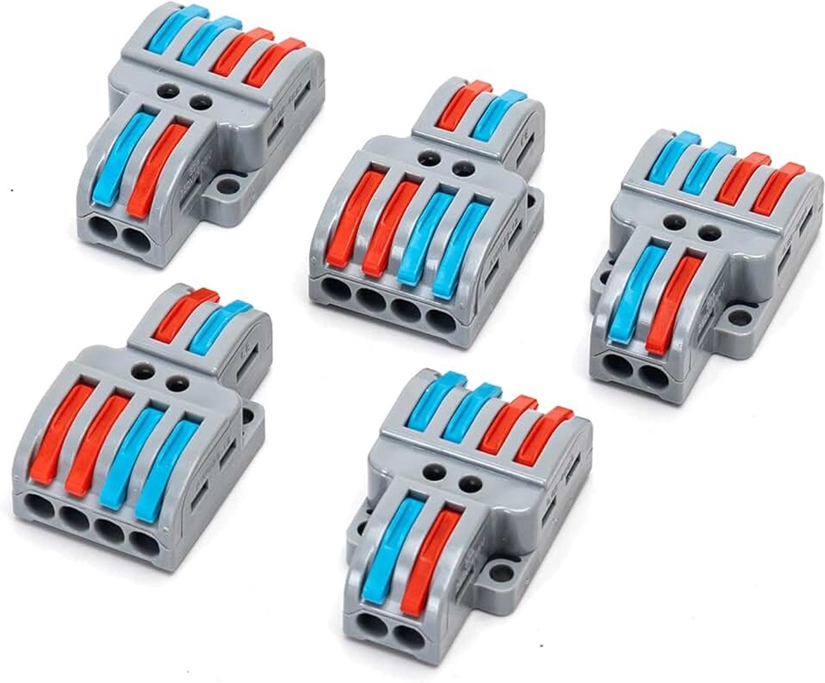 Klemblokken (5 stuks), grijs en oranje