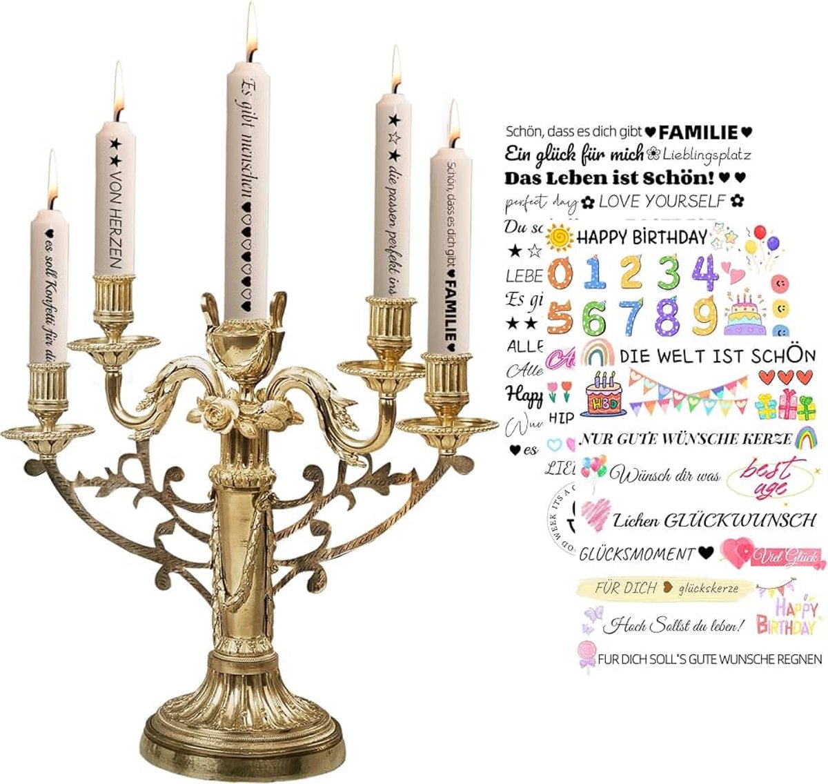 Kaarsentattoos Kerstmis kerstkaarsen, tattoo-tolie, waterschuiffolie, 9 vellen kaarstatoeages, kaarsstickers, kaars tattoo folie, kaars tatoeage, geschikt voor kaarsenbekers DIY-cadeaus.