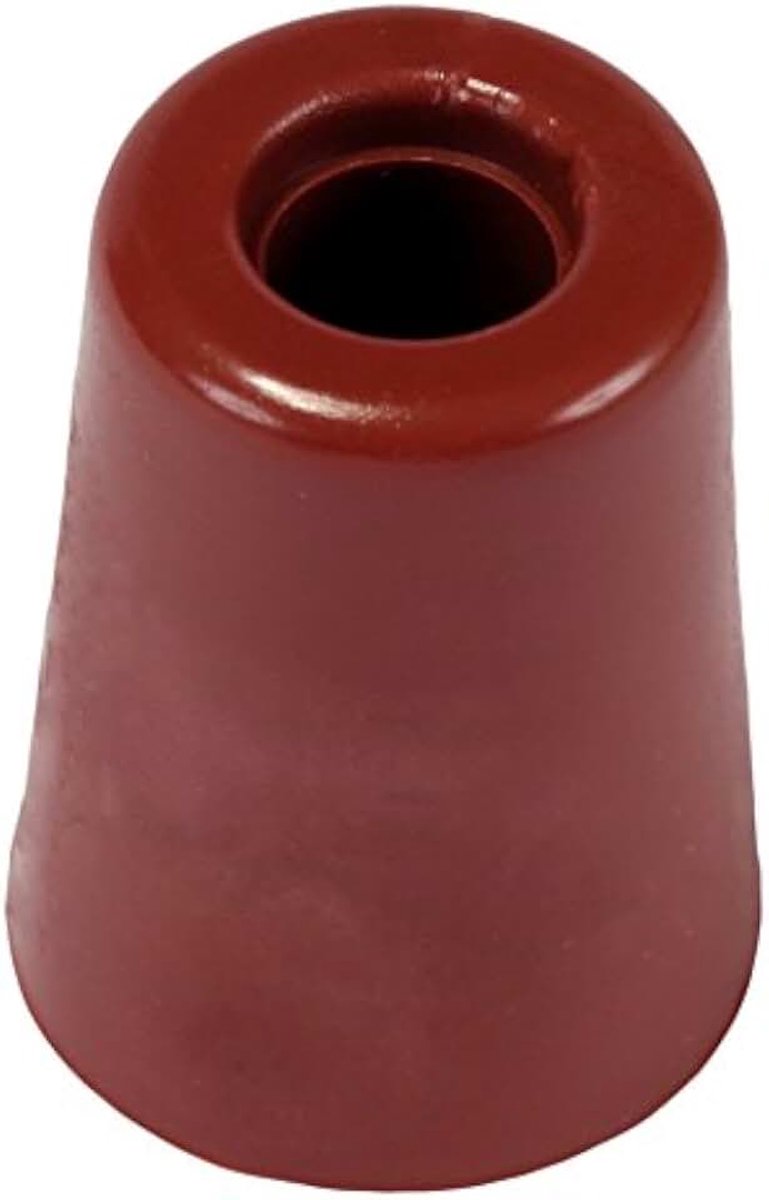 Grote deurstop met schroef. 5x3,7x3,7 cm bruin