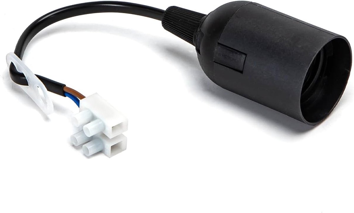 Lamphouder van kunststof E27 in elegant zwart, inclusief klemlijst, ideaal voor je verlichtingsprojecten, 3-delige set die veelzijdigheid en functioneel design combineert.