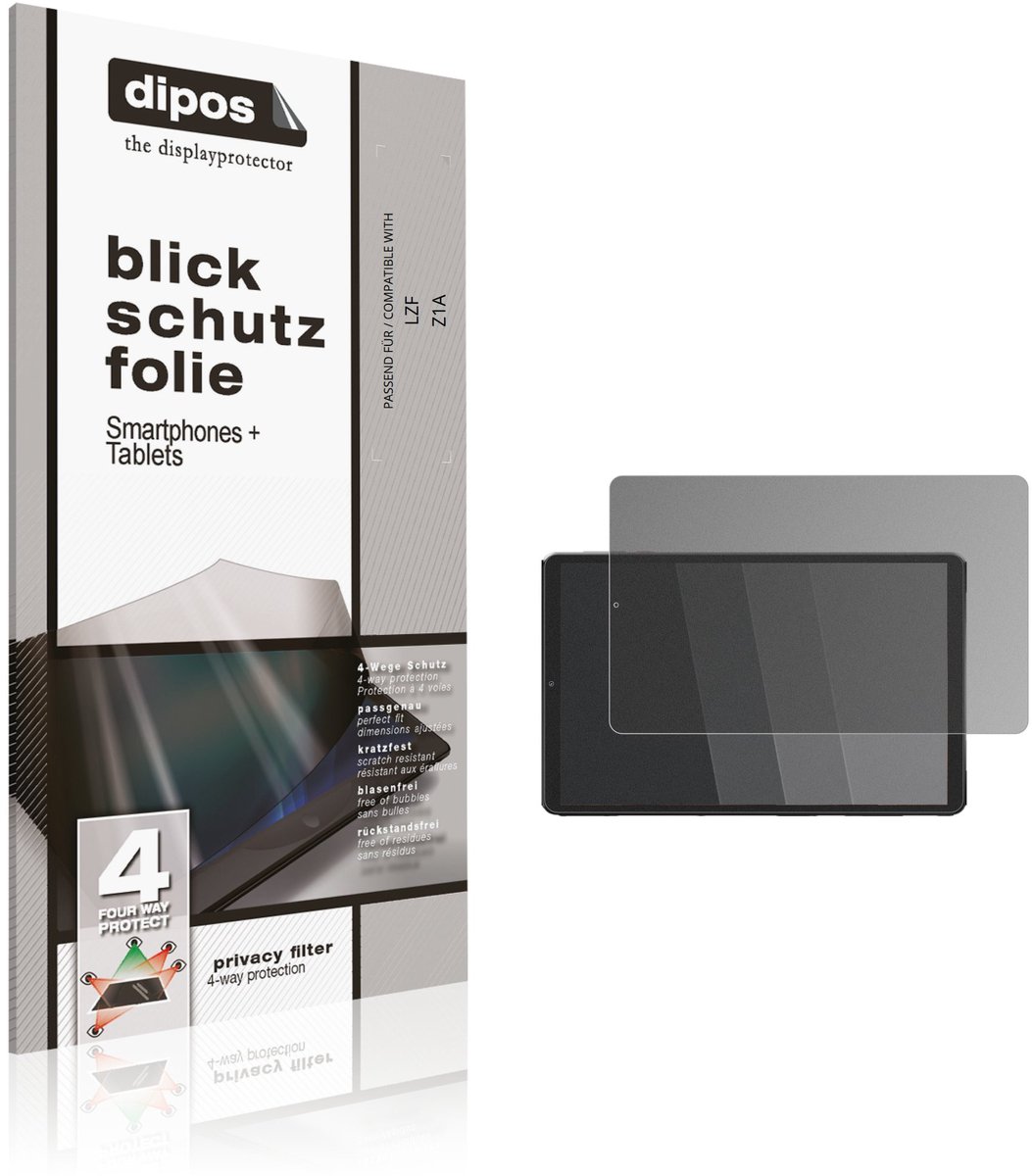 dipos – Matte Privacy Screenprotector geschikt voor LZF Z1A | Anti-Spy Beschermfolie
