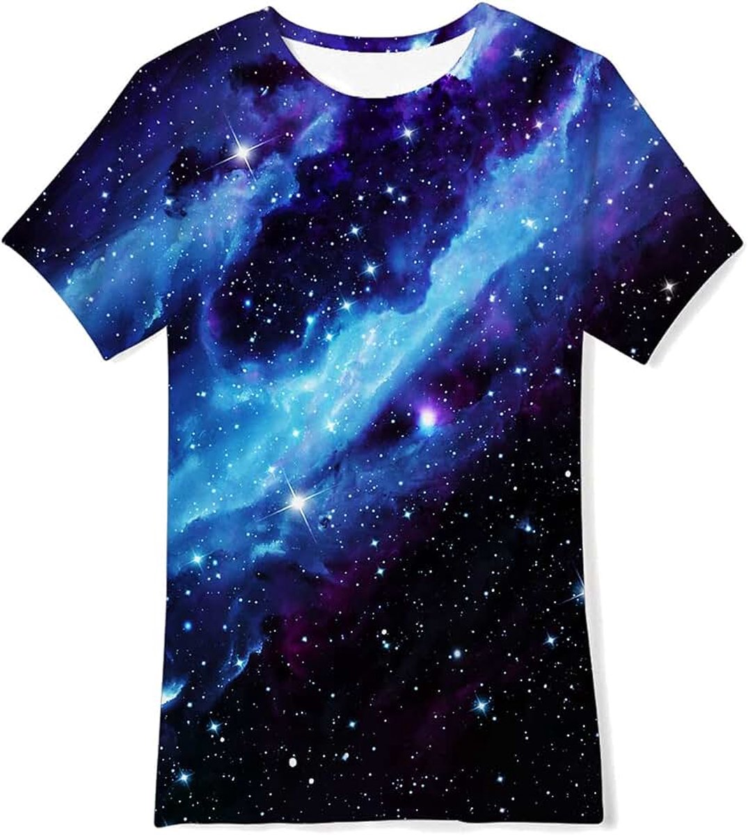 T-shirt, grappige 3D-print T-shirt voor kinderen, motief: zomer, korte mouwen, 6-16 jaar
