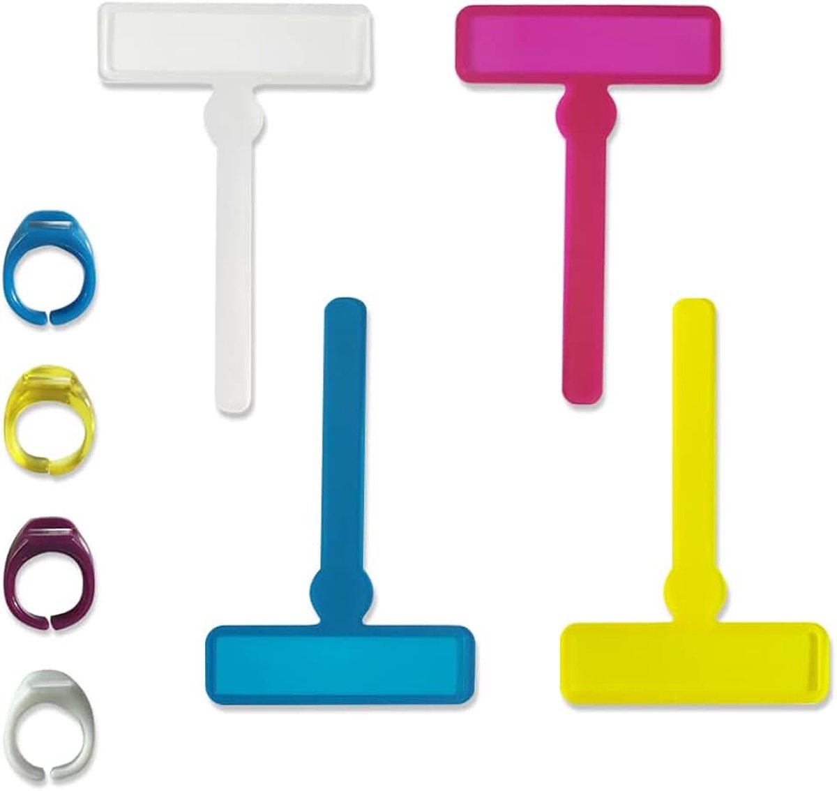 8 stuks vingerfocus markeerstift, geleide leesstrips helder, dyslexie-lezers tools, gekleurde leestrackers voor ADHD volwassenen, tieners, studenten, klaslokaal, thuisschoolbenodigdheden (A)