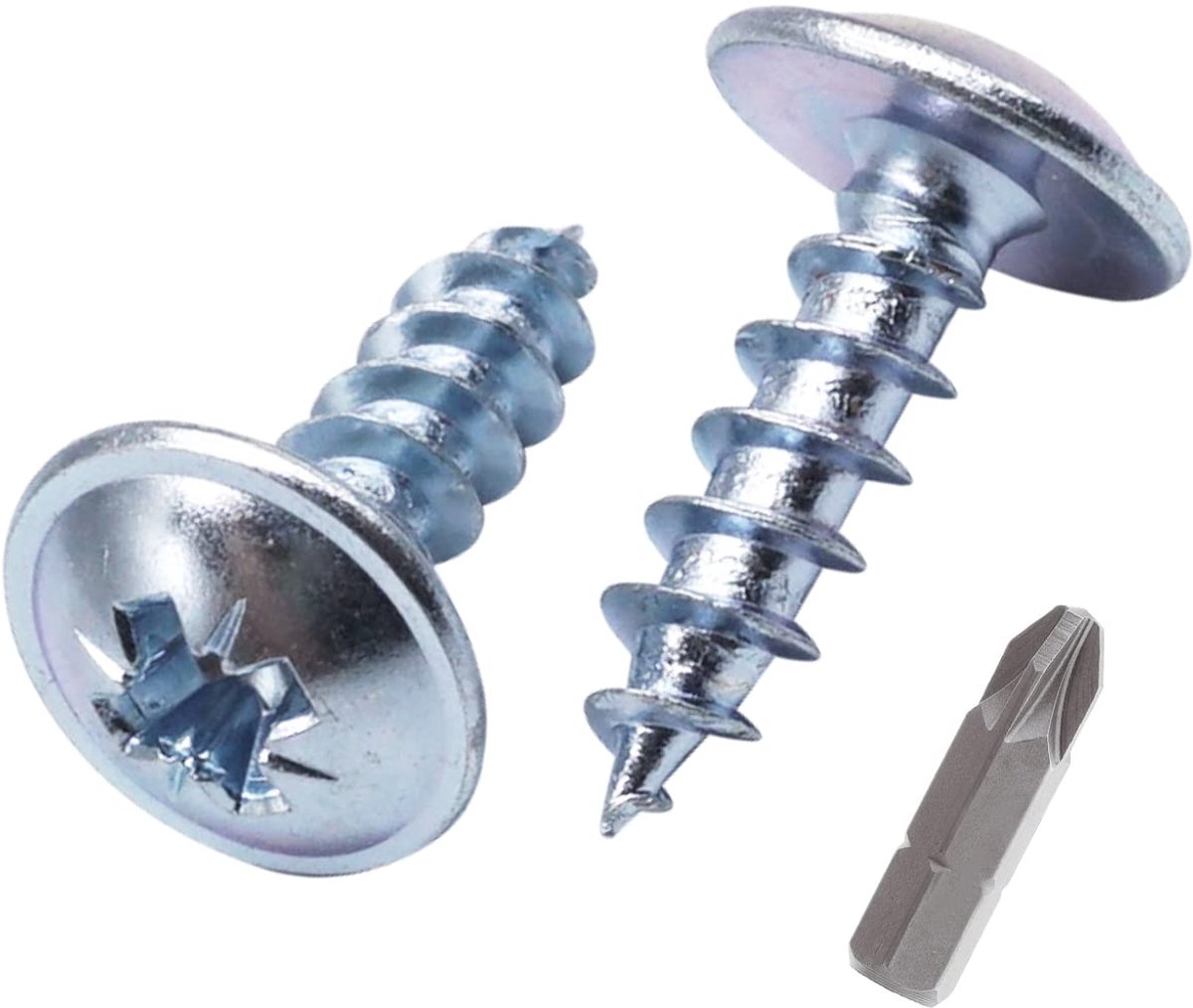 (Pack van 200 stuks) verzinkt staal 6,0 x 20 mm houtschroeven, metalen schroeven, gemodificeerde truss kop, zelftikken (200, 6,0 x 20 mm)