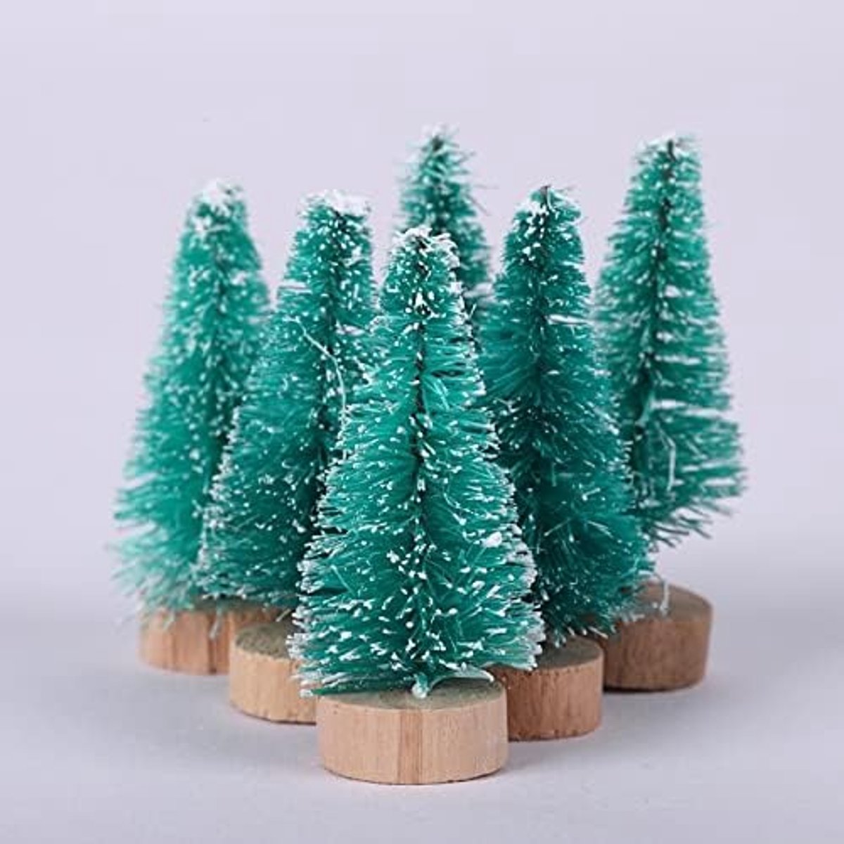 Kunstkerstboom 12 stks Mini Christmas Tree Pine Tree Diy Christmas Decorations Kleine Kerstboom Ornamenten van Kerstmis Decor van het Nieuwjaar Kinder Gift (Color : A)